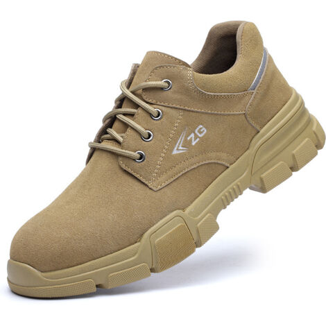 Chaussures de protection du travail, chaussures de sécurité anti-écrasement, anti-crevaison, résistantes à l'usure, embout en acier, chaussures de travail à semelle souple pour hommes 45 (1/5)