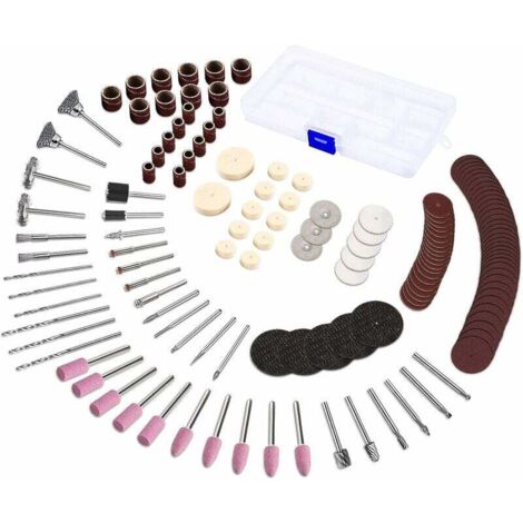 141Pcs Accessoires pour Outils Rotatifs avec 3mm Mandrin/Universels Découpage/Polissage/Perçage/Meulage/Gravure Accessoires d'mini Meuleuse & mini Perceuse pour Bricolage Artisanat (1/5)