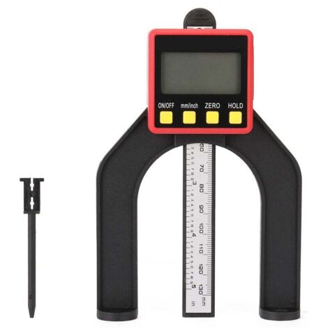 0-80mm LCD 0.01mm Affichage numérique Hauteur Profondeur Comptage Jauges de profondeur Bois Jauge de profondeur Altimètre Règle de travail du bois Jauge Outil Outils de mesure du travail du bois numér (1/5)
