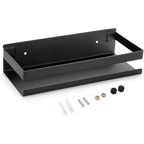 Étagère de Douche 10 pouces en Acier Inoxydable, Panier Anti-Rouille pour Salle de Bain, Noir (1/4)