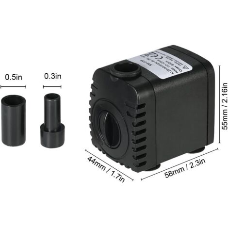 Pompe à Eau Submersible 10W 220V - Pour Aquarium, Fontaine, Jardin - Débit 600L/H, Hauteur 1.2m - Silencieuse