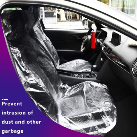 Housses De Siège Jetables - Lot De 5, Non Tissé Transparent, Pour Protéger Les Sièges De Voiture, Taxi Ou Avion