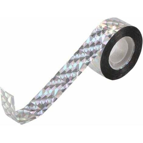 Flach Tape, Ruban Anti-Oiseaux réfléchissant Recto-Verso de Ruban de Protection Anti-Oiseaux réfléchissant Les Bandes, 80 m 2,4 cm (1/4)