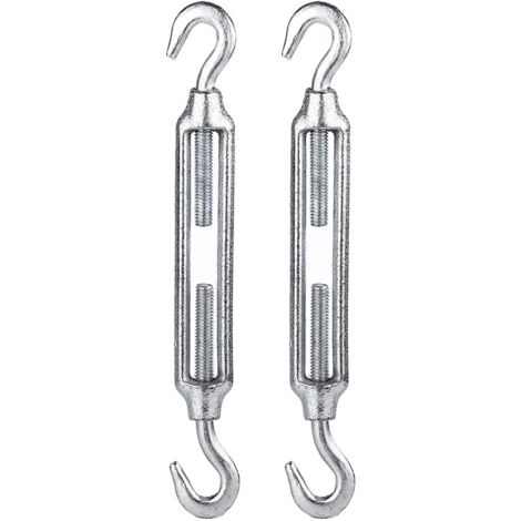 Lot De 2 Tendeur De Fil, Tendeur Câble Vis Crochet, Tendeurs En Acier Inoxydable, Pour Kit De Fixation De Voile d'Ombrage Robuste (1/5)