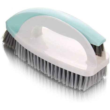 Brosse de nettoyage, 2 en 1 gommage nettoyage brosse à main ménage cuisine brosse de nettoyage robuste avec poignée poils renforcés (1/5)