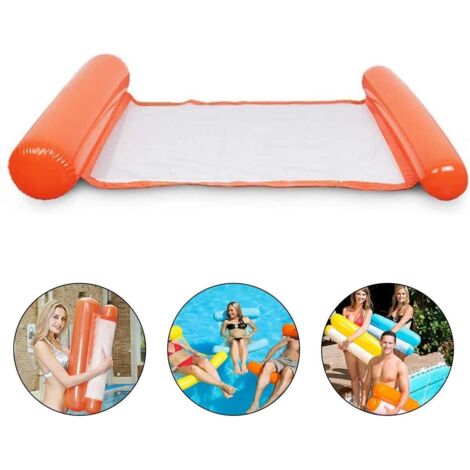 Hamac Flottant 4-en-1 – Matelas Piscine Gonflable 125x110 Cm, Avec Pompe, Pochette étanche – Adulte 150 Kg – été Plage Piscine