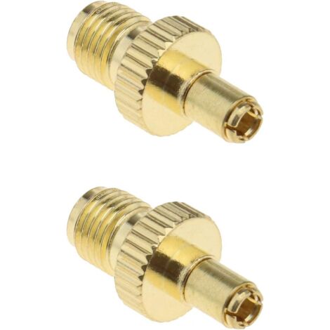 2X adaptateur RF SMA femelle vers TS9 mâle connecteurs coaxiaux plaqués or pour antennes diffusant des appareils LAN sans fil Wi-FI (1/5)