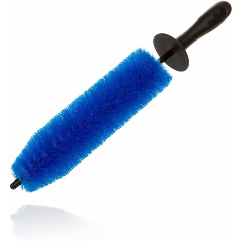 Brosse à jantes longue pour un nettoyage professionnel jusqu'au fond des jantes - brosse à jantes douce et efficace pour les jantes en aluminium de haute qualité (1/4)