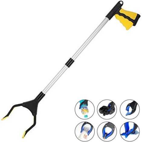 Grappin De Ramassage Poubelle (sans Manche) - En Acier, Couleur Argent, Outil De Nettoyage Pratique