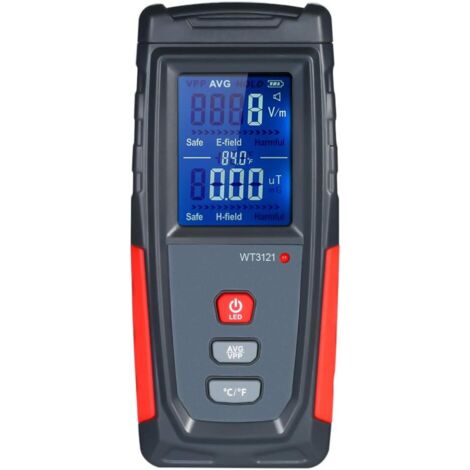 Détecteur de rayonnement électromagnétique compteur EMF Mini dosimètre de haute précision fabriqué à la main numérique LCD (1/5)
