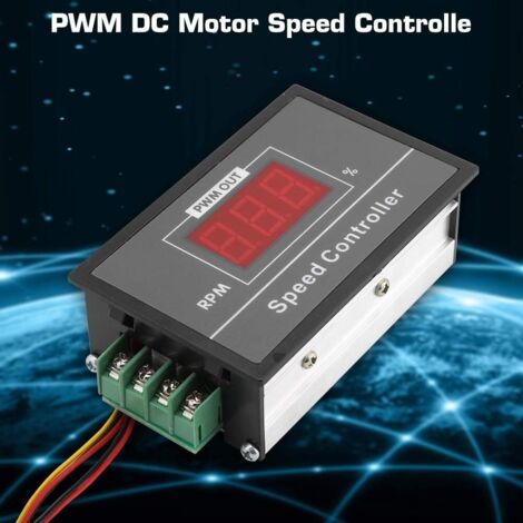 DEWIN Régulateur De Vitesse Moteur CC 6-60V 30A PWM Avec Affichage Numérique, Interrupteur Et Potentiomètre