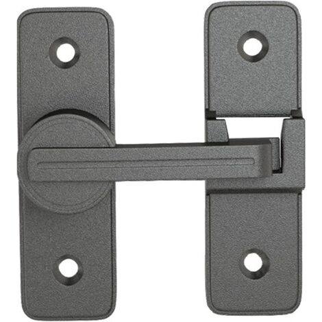 Verrou Serrure de Fermeture Porte Interieure Coulissante Boulon de Verrouillage de Boucle en Alliage de Zinc Loquet de Serrure de Porte à 90 Degrés,Gris Gunmetal (1/5)