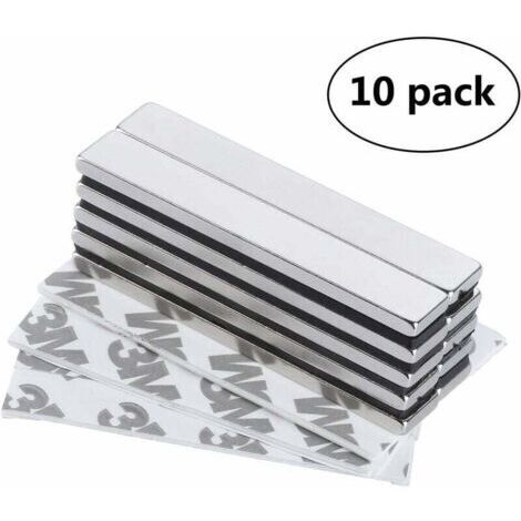 Magnetastico | 20x Aimant Autocollant Puissant 10x1 mm au néodyme N52 | Aimants puissants Autocollants avec Ruban adhésif 3M | Aimant à Coller Aimant adhesif magnetique Aimant Plat Aimant Collant