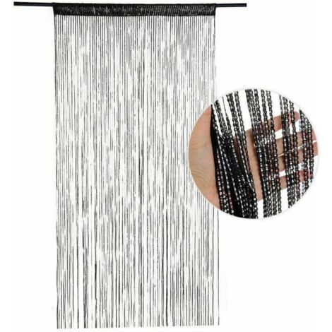 Rideau à Fils 100x200 Cm – Anti-mouche & Décoratif – Pour Porte Intérieur/extérieur