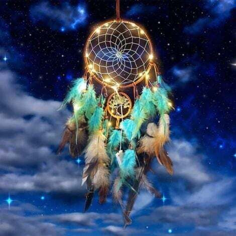 Fikimos Attrape-rêves - Décoration Murale Faite à La Main En Plumes - Décoration De Chambre à Coucher