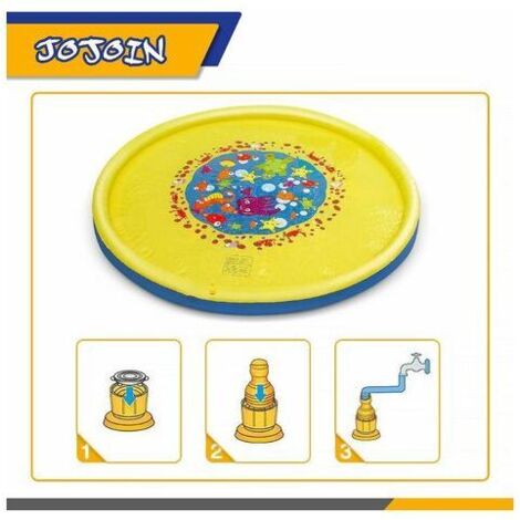 Tapis Jet D'eau, 170cm Tapis De Pulvérisation D'eau PVC, Splash Pad Antiderapant Jeux Deau Exterieur Pour Enfants Dans Jardin Lete 73325914