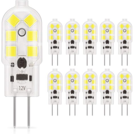 Ampoule G4 LED 1.5W, 180LM, AC/DC 12V, Équivalent 20W Halogène, Lumière du Jour 6000K, Lot de 10 (1/4)