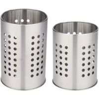 Lot de 2 Porte-ustensiles de Cuisine en Acier Inoxydable - Grand Organiseur d'ustensiles de Cuisine-INHHUB