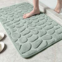 Tapis de Bain Antidérapant et Absorbant, Lavable en Machine, 40 x 60 cm, Gris