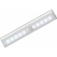 Lumière Armoire avec Détecteur, Lampe Détecteur de Mouvement, Veilleuse 10 LED avec Bande Magnétique, Alimenté par USB(Sans Fil), Lumière Automatique d'Armoire Placard Cabinet