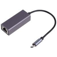 Adaptateur Usb C vers Ethernet Câble adaptateur Ethernet USB Type C vers Rj45 - Gris