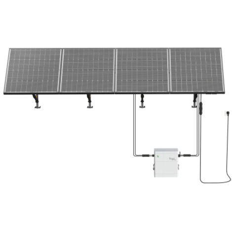 Station solaire plug and play 400W – Panneaux double face 4x100W – Capacité batterie 1037Wh – Installation facile sur surfaces variées - WS4400B