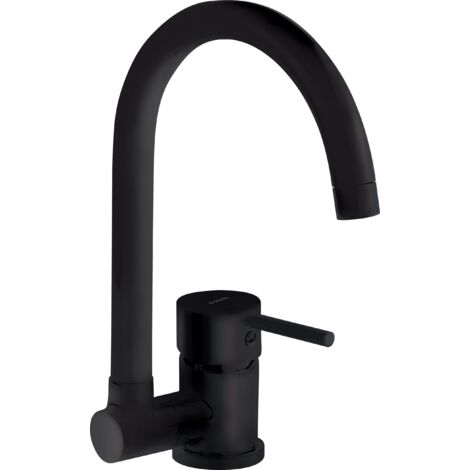 Robinet de cuisine Aster – Douchette rabattable – Finition mate – Laiton de haute qualité – Aérateur économique pour jet puissant – Deante (1/3)