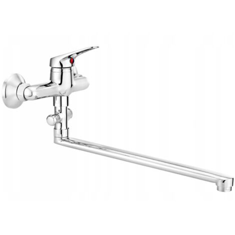 Deante  Robinet mural pour lavabo - Long bec - Design élégant - Écologique et pratique (1/2)
