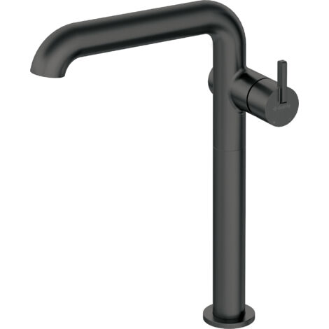 Deante Robinet de lavabo Silia - Noir mat - Design élégant - Fonctionnalité optimale - Esthétique wabi-sabi (1/5)