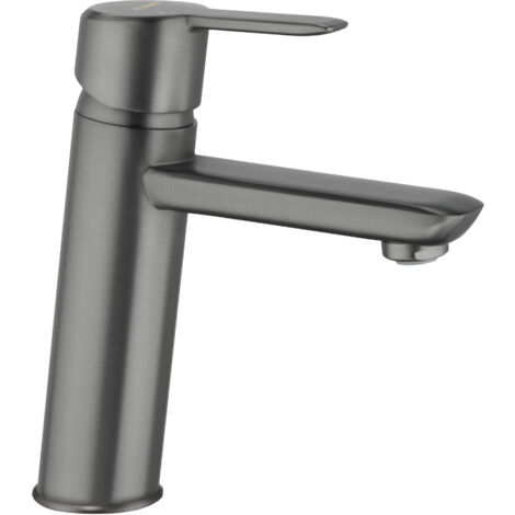 Deante Robinet de lavabo ARNIKA - Noir mat - Élégant - Design contemporain - Aérateur en silicone (1/5)