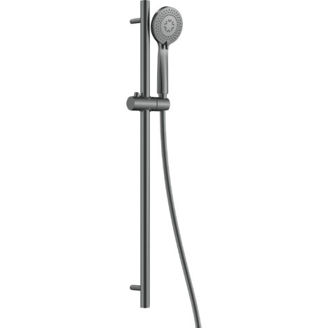 Deante Ensemble de Douche 3-Fonctions - Modèle Arnika - Couleur Titane - Design Moderne - Acier Inoxydable (1/3)