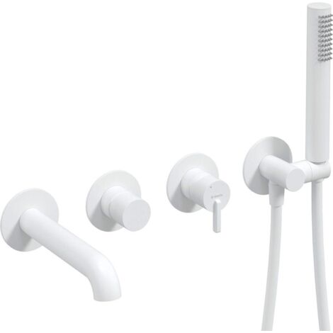 Deante Robinet de Baignoire - Modèle Sila - Blanc Mat - Design Minimaliste - Fonctionnalité Optimale (1/2)