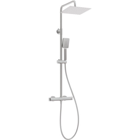 Deante Douche Pluie Thermostatique - Acier Brossé - Design Élégant - Sécurité et Confort (1/2)