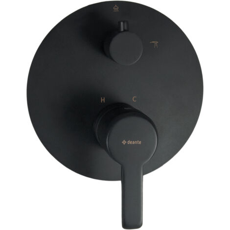 Deante Mitigeur de douche encastré Arnika Nero - Noir mat - Design moderne - Résistant à l'usure (1/4)