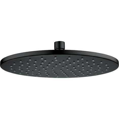 Deante Tête de Douche Ronde - 250 mm - Noir Mat - Résistante - Anti-calcaire - Design Industriel (1/2)