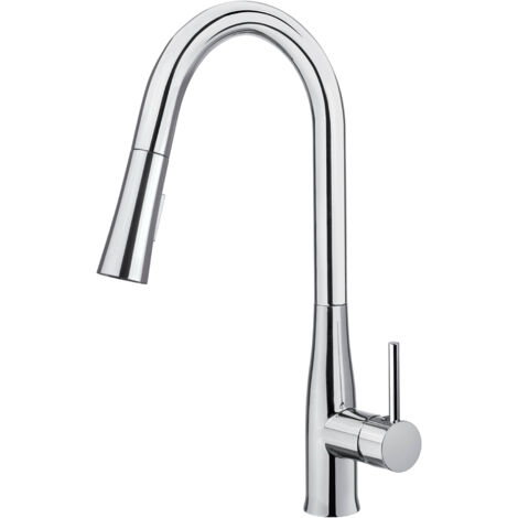 Deante Robinet de cuisine - modèle Lukrecja - Chromé - 2 fonctions - Design élégant et pratique (1/5)