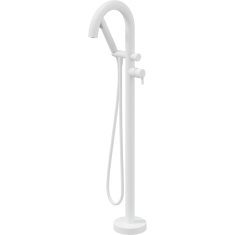 Deante Robinet de baignoire autoportant - Ensemble de douche - Chrome - Design moderne - Qualité supérieure (1/5)