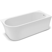 Baignoire - Baignoire D’angle Emma - 1700x750x590 Mm - Blanc Brillant - Moderne, Facile D’entretien, Spacieuse - Avec Vidage Clic-Clac Blanc brillant - Côté Droit