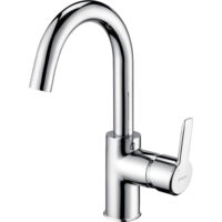 Deante Robinet de lavabo ARNIKA - Chromé brillant - Design élégant - Économie d'eau - Anti-calcaire