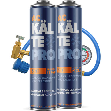 R134a, 1995-2016 Navulset voor auto-airconditioning, 2 x 400 ml, incl
