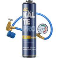 FROSTMEISTER Gaz Climatisation 2 en 1 R134A - 500 ml - Avec Huile Lubrifiante - Prt l'Emploi