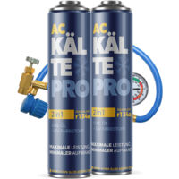 FROSTMEISTER Gaz de Climatisation 2w1 R134A - 2x 500 ml - Prt l'Emploi - Efficacité Maximale
