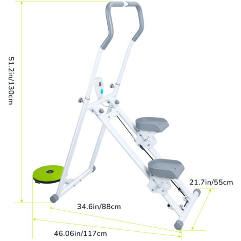 Stepper Multifonction Pliable Tinysiry - Guidon Réglable Pour Entraînement Cardio Maison, Machine De Montée D'Escalier Compacte Jusqu'à 150kg