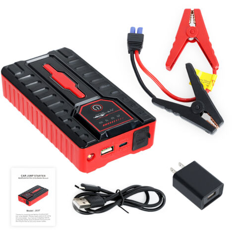 BIUBLE Booster Batterie 6000A 21800mAh Jump Starter Portable (Jusqu'à 8L Gas ou 6.5L Diesel) Démarrage de Voiture 12V avec Pinces de Sûreté Intelligentes Lampe à LED Port USB Charge Rapide 3.0