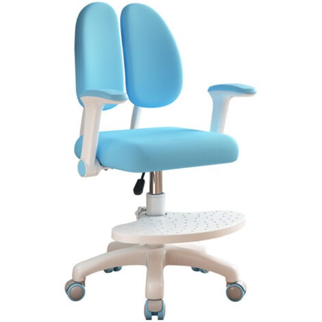 Chaise De Bureau Réglable Pour Enfant 80-91.5 Cm - Avec Dossier Ergonomique Et Accoudoirs, Pivotante