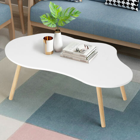 Table basse, table moderne simple, table en forme de nuage, 100 × 50 × 41 cm.