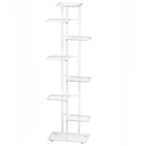 Support à plantes, support à fleurs d'intérieur multicouche en fer forgé, 8 couches, longueur : 41, largeur : 22, hauteur : 142 cm (environ). (1/5)