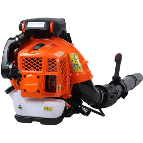 Souffleur de feuilles à dos - 900CFM - Moteur 3.5kW/80cc, ergonomique, faible bruit, réservoir 2.3L, tuyau long