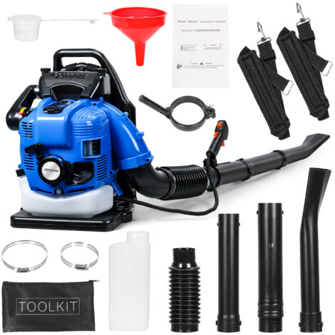 Souffleur thermique 2600W - 112db - 1.9L - 750CFM - 7000r/min - 75.6cc - BLEU - FIANAO - 180 x 45 x 45 cm