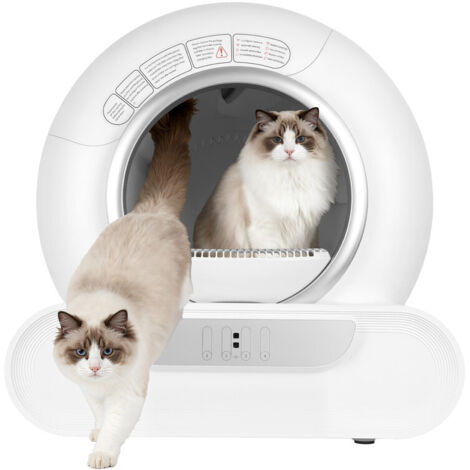 FIANAO - Litière autonettoyante pour chat - Système de nettoyage automatique - Contrôle par application - Double système anti-odeurs - Convient aux animaux de moins de 9 kg